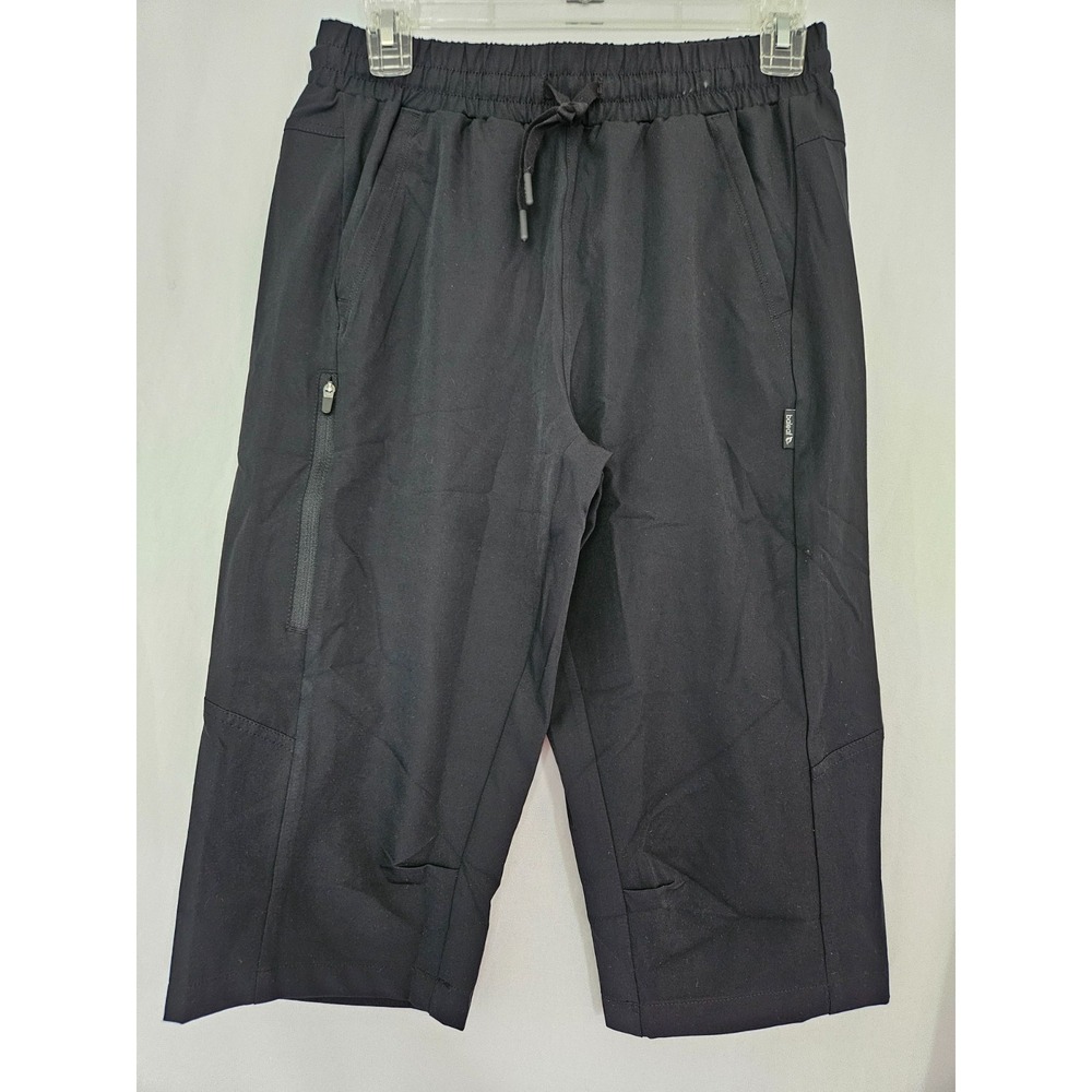 Baleaf Women Black Water Resistant Hiking Capri Pants UPF 50+ Size Small